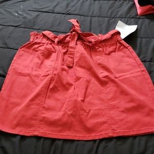 Red stylish skirt